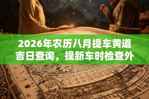 2026年农历八月提车黄道吉日查询,提新车时检查外观要注意什么? 2026年农历八月提车黄道吉日查询,提新车时检查外观要注意什么?