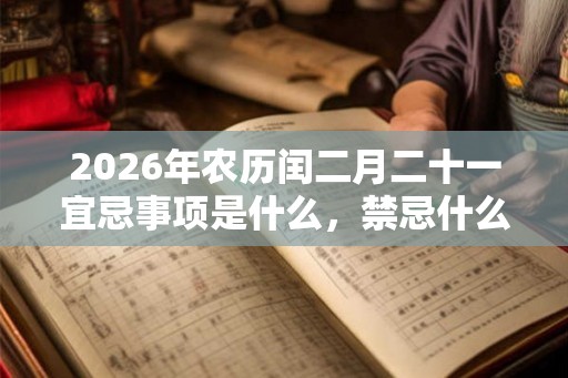 2026年农历闰二月二十一宜忌事项是什么,禁忌什么? 2026年农历闰二月二十一宜忌事项是什么,禁忌什么?