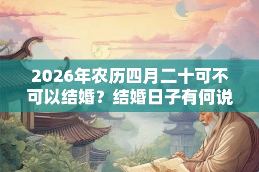 2026年农历四月二十可不可以结婚？结婚日子有何说法？