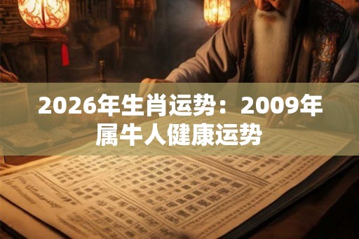 2026年生肖运势:2009年属牛人健康运势 2026年生肖运势:2009年属牛人健康运势