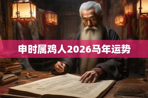 申时属鸡人2026马年运势