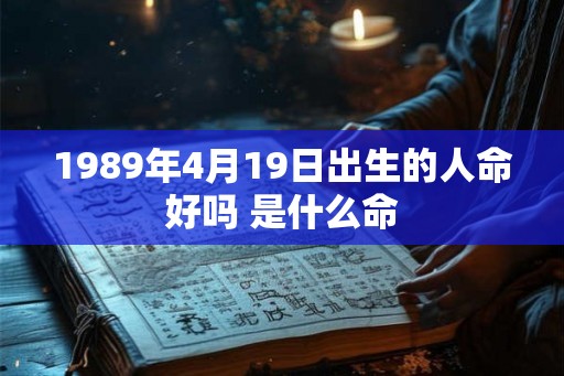 1989年4月19日出生的人命好吗 是什么命