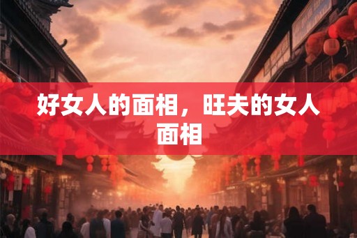好女人的面相，旺夫的女人面相