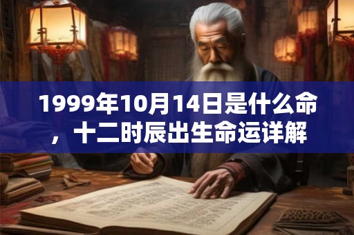 1999年10月14日是什么命,十二时辰出生命运详解 1999年10月14日是什么命,十二时辰出生命运详解