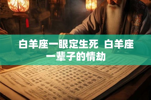 白羊座一眼定生死  白羊座一辈子的情劫