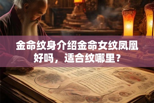 金命纹身介绍金命女纹凤凰好吗，适合纹哪里？
