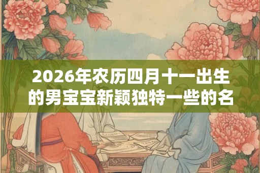 2026年农历四月十一出生的男宝宝新颖独特一些的名字