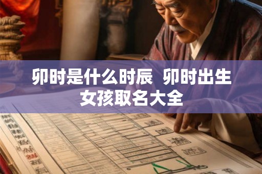 卯时是什么时辰  卯时出生女孩取名大全