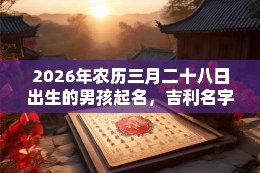 2026年农历三月二十八日出生的男孩起名,吉利名字推荐 2026年农历三月二十八日出生的男孩起名,吉利名字推荐