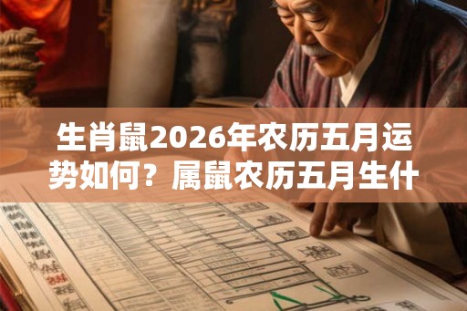 生肖鼠2026年农历五月运势如何？属鼠农历五月生什么命？
