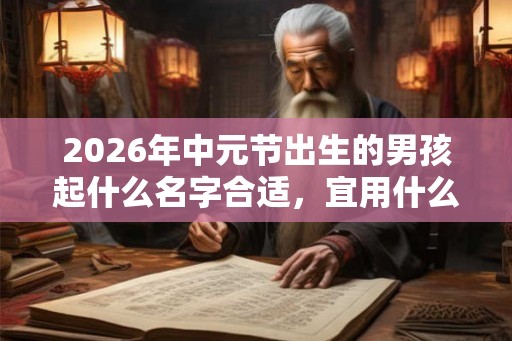 2026年中元节出生的男孩起什么名字合适，宜用什么字