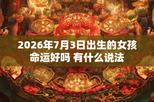 2026年7月3日出生的女孩命运好吗 有什么说法
