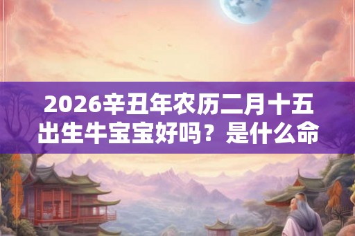 2026辛丑年农历二月十五出生牛宝宝好吗？是什么命？