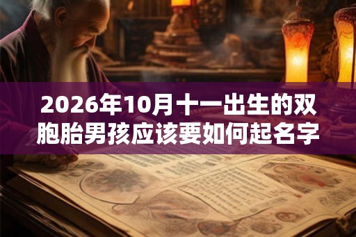 2026年10月十一出生的双胞胎男孩应该要如何起名字，五行属什么？