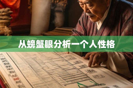 从螃蟹眼分析一个人性格 从螃蟹眼分析一个人性格