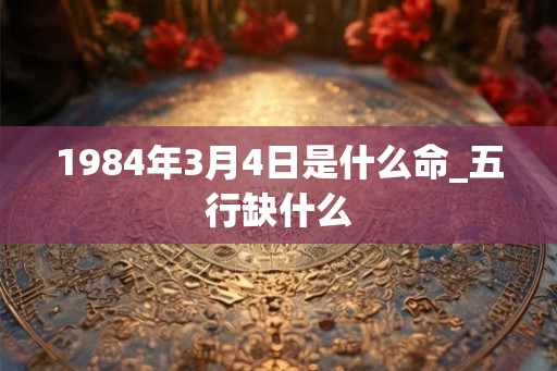 1984年3月4日是什么命_五行缺什么