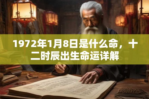 1972年1月8日是什么命,十二时辰出生命运详解 1972年1月8日是什么命,十二时辰出生命运详解