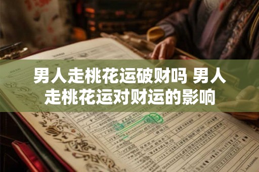 男人走桃花运破财吗 男人走桃花运对财运的影响