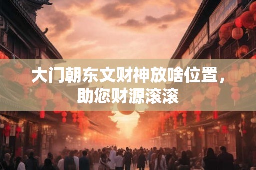 大门朝东文财神放啥位置，助您财源滚滚