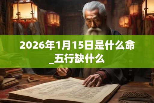 2026年1月15日是什么命_五行缺什么
