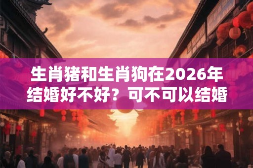 生肖猪和生肖狗在2026年结婚好不好？可不可以结婚？