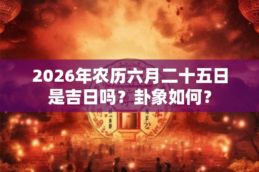 2026年农历六月二十五日是吉日吗？卦象如何？