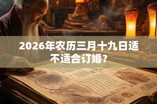 2026年农历三月十九日适不适合订婚？