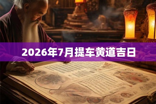 2026年7月提车黄道吉日