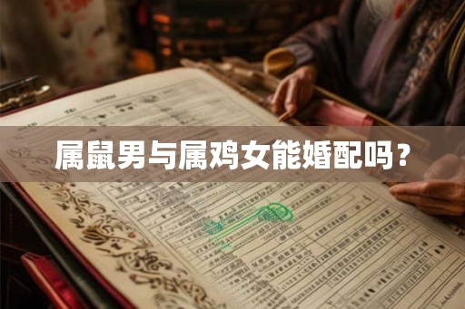 属鼠男与属鸡女能婚配吗? 属鼠男与属鸡女能婚配吗?