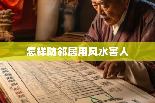 怎样防邻居用风水害人 怎样防邻居用风水害人
