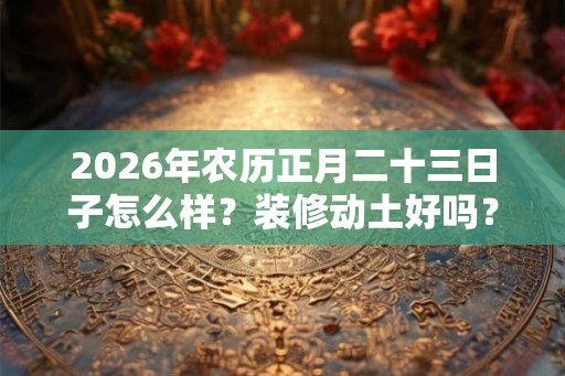 2026年农历正月二十三日子怎么样?装修动土好吗? 2026年农历正月二十三日子怎么样?装修动土好吗?