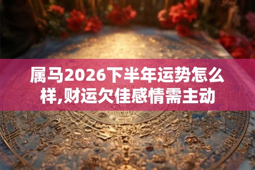 属马2026下半年运势怎么样,财运欠佳感情需主动 属马2026下半年运势怎么样,财运欠佳感情需主动