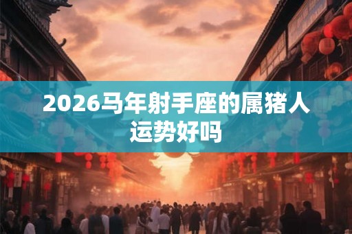 2026马年射手座的属猪人运势好吗