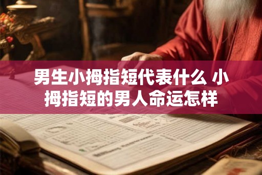 男生小拇指短代表什么 小拇指短的男人命运怎样