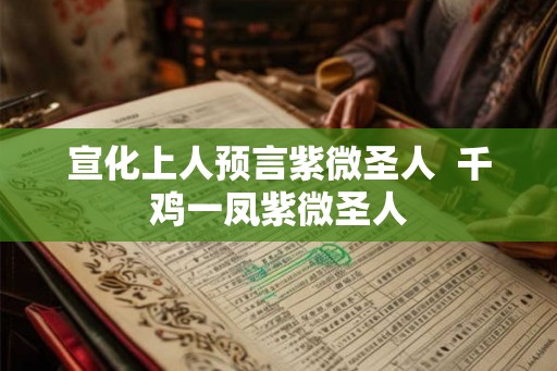 宣化上人预言紫微圣人  千鸡一凤紫微圣人