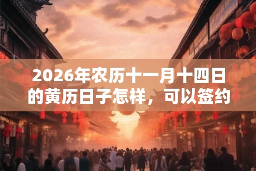 2026年农历十一月十四日的黄历日子怎样，可以签约吗？