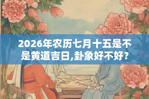 2026年农历七月十五是不是黄道吉日,卦象好不好？
