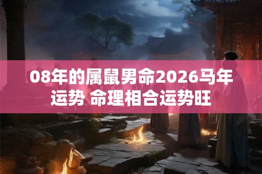 08年的属鼠男命2026马年运势 命理相合运势旺