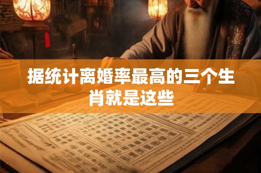 据统计离婚率最高的三个生肖就是这些