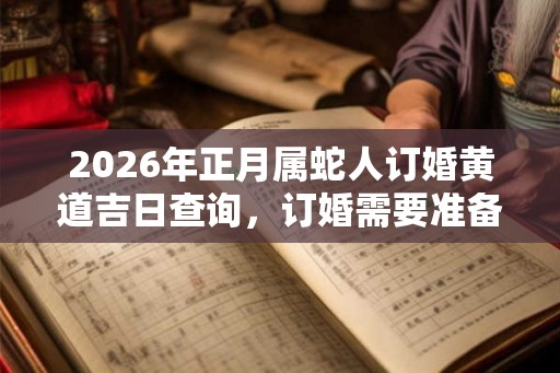 2026年正月属蛇人订婚黄道吉日查询，订婚需要准备什么？