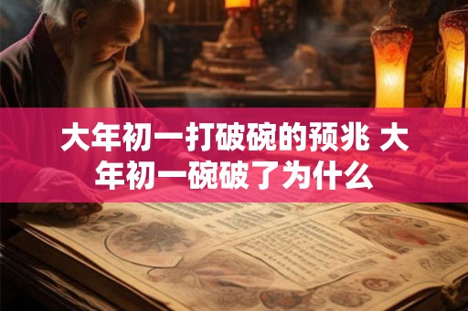大年初一打破碗的预兆 大年初一碗破了为什么 大年初一打破碗的预兆 大年初一碗破了为什么