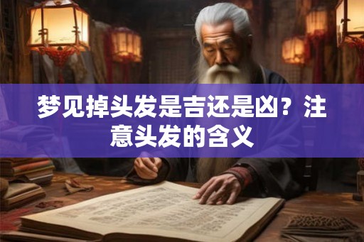 梦见掉头发是吉还是凶？注意头发的含义