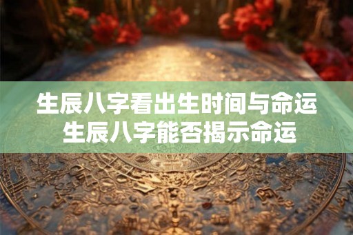 生辰八字看出生时间与命运 生辰八字能否揭示命运