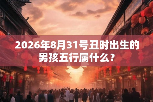 2026年8月31号丑时出生的男孩五行属什么？