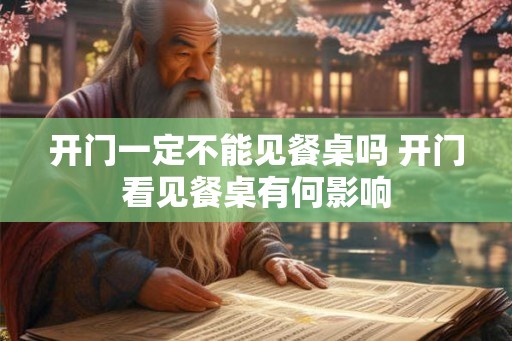 开门一定不能见餐桌吗 开门看见餐桌有何影响