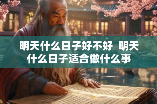 明天什么日子好不好  明天什么日子适合做什么事