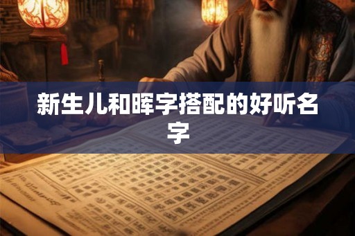 新生儿和晖字搭配的好听名字