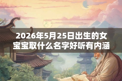 2026年5月25日出生的女宝宝取什么名字好听有内涵 2026年5月25日出生的女宝宝取什么名字好听有内涵