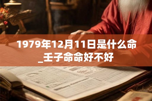 1979年12月11日是什么命_壬子命命好不好