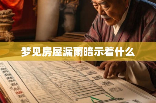 梦见房屋漏雨暗示着什么